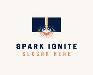 Industrial Laser Spark logo design