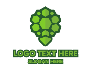 Tortoise - Rock Turtle Shell logo design