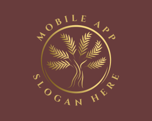 Elegant Golden Tree Logo