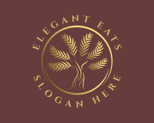 Elegant Golden Tree logo design