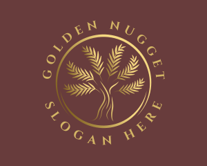 Elegant Golden Tree logo design