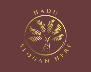 Round - Elegant Golden Tree logo design