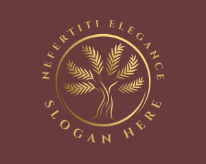 Elegant Golden Tree logo design