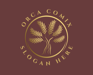 Branch - Elegant Golden Tree logo design
