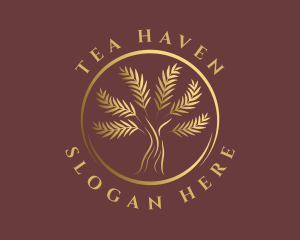 Elegant Golden Tree logo design