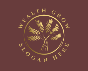 Elegant Golden Tree logo design