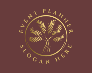 Wealth - Elegant Golden Tree logo design