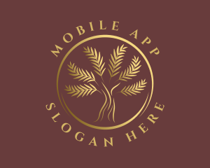 Trunk - Elegant Golden Tree logo design