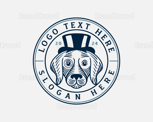 Top Hat Fashion Dog Logo