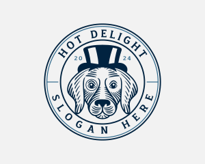 Top Hat Fashion Dog logo design