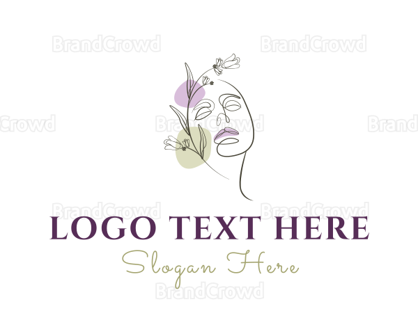 Woman Face Floral Logo