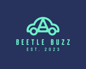 Beetle - Green Car Letter A logo design