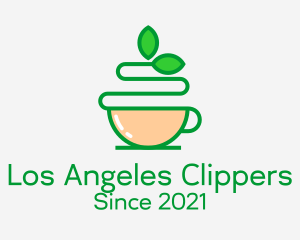 Cafe - Green Tea Beverage logo design