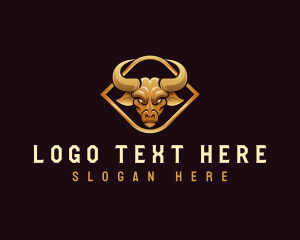 Buffalo - Premium Bull Horn logo design