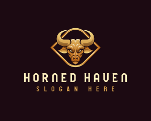 Premium Bull Horn logo design