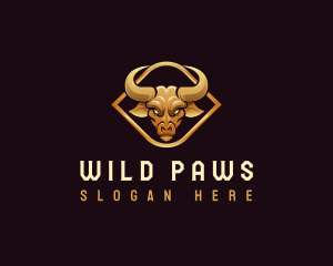 Premium Bull Horn logo design