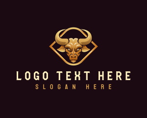 Cow - Premium Bull Horn logo design