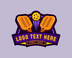 Paddle Ball - Pickleball Championship League logo design