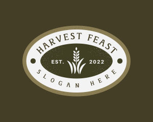 Wheat Grass Emblem logo design