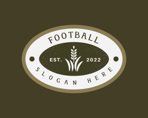 Vineyard - Wheat Grass Emblem logo design