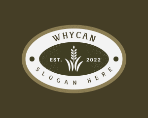Grass - Wheat Grass Emblem logo design