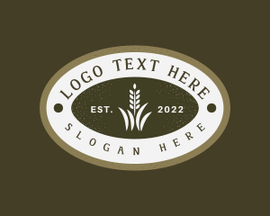 Produce - Wheat Grass Emblem logo design