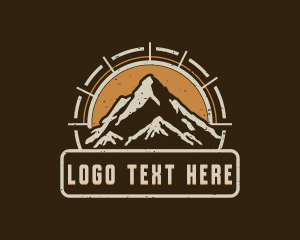 Mountaineering - Trekking Hiking Mountain logo design