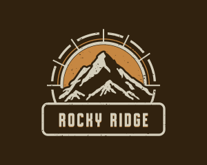 Trekking Hiking Mountain logo design