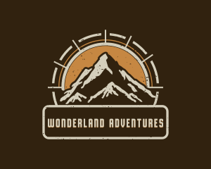 Trekking Hiking Mountain logo design