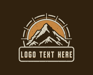 Nature Park - Trekking Hiking Mountain logo design