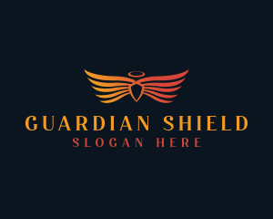 Angel Wings Shield logo design