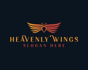 Angel Wings Shield logo design