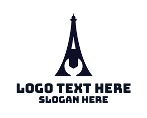 Tools - Eiffel Tower Wrench logo design