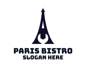 Eiffel Tower Wrench logo design