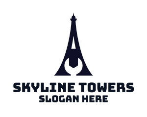 Eiffel Tower Wrench logo design