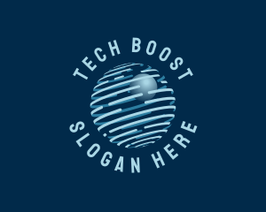 Modern Tech Globe logo design