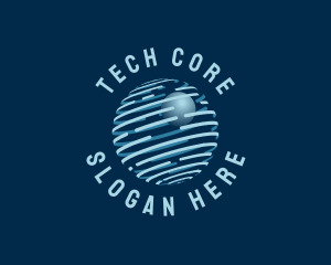 Modern Tech Globe logo design