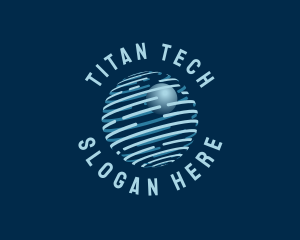 Modern Tech Globe logo design