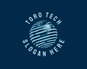 Modern Tech Globe logo design