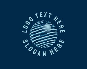 Modern Tech Globe Logo