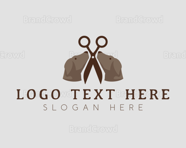 Pet Dog Grooming Logo