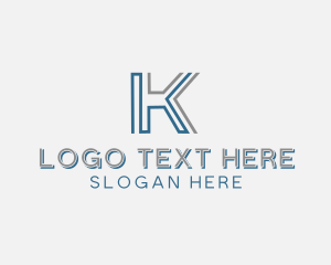 Programming - Modern Geometric Letter K logo design