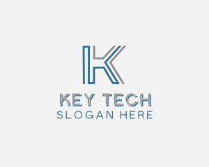 Modern Geometric Letter K logo design