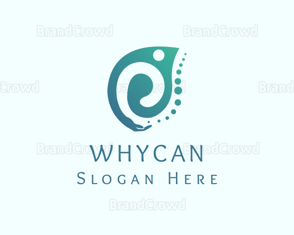 Organic Leaf Hand Logo