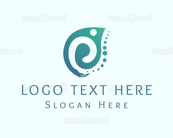 Organic Leaf Hand Logo