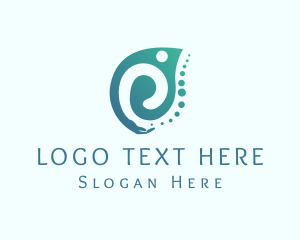 Massage - Organic Leaf Hand logo design