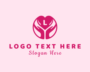 Marriage - Caring Hand Heart logo design