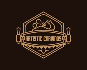 Woodcarver - Wood Carver Saw logo design