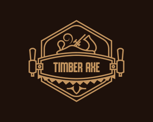 Wood Carver Saw  logo design