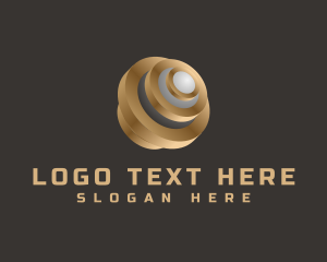 Globe - Metallic Globe Business logo design